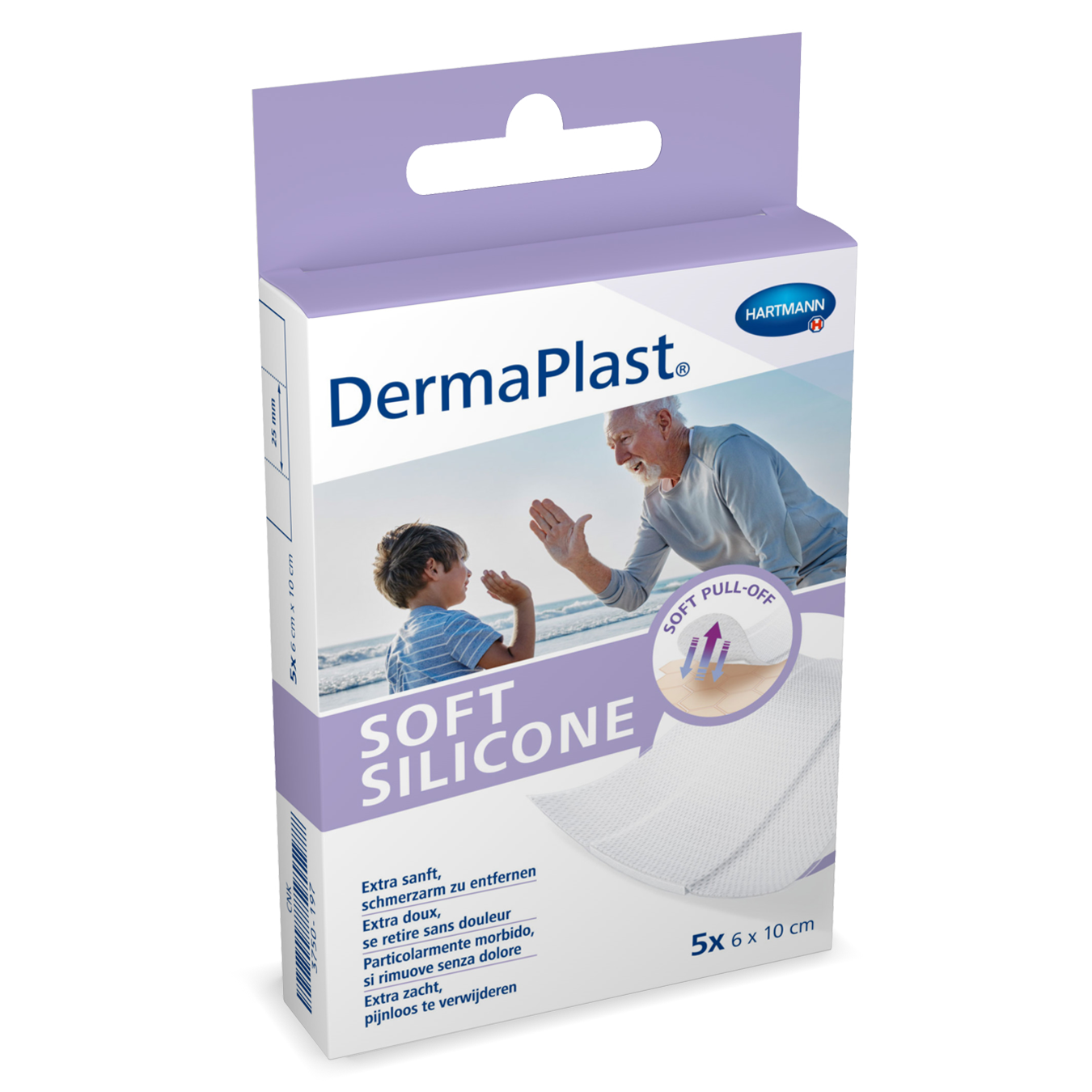 DermaPlast Soft Silicone 6x10cm 5 Stk