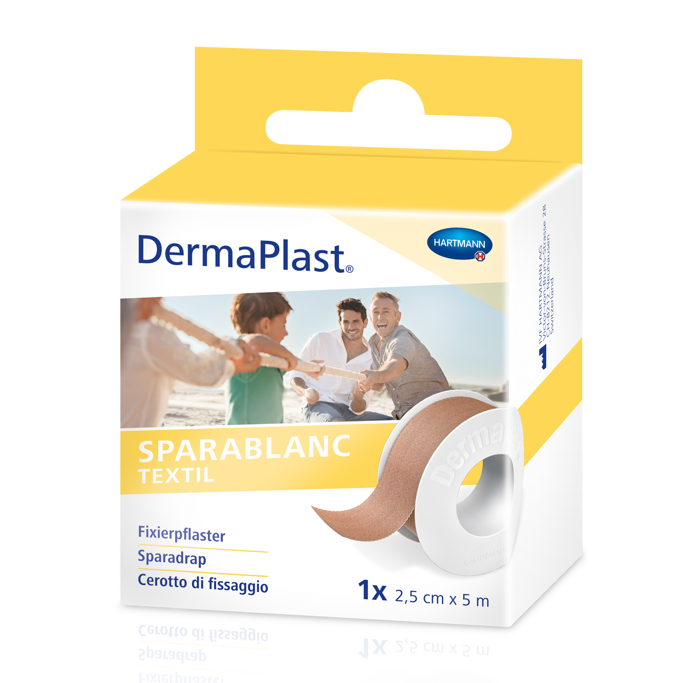 Dermaplast Sparablanc Textil 2.5cmx5m hautfarbe