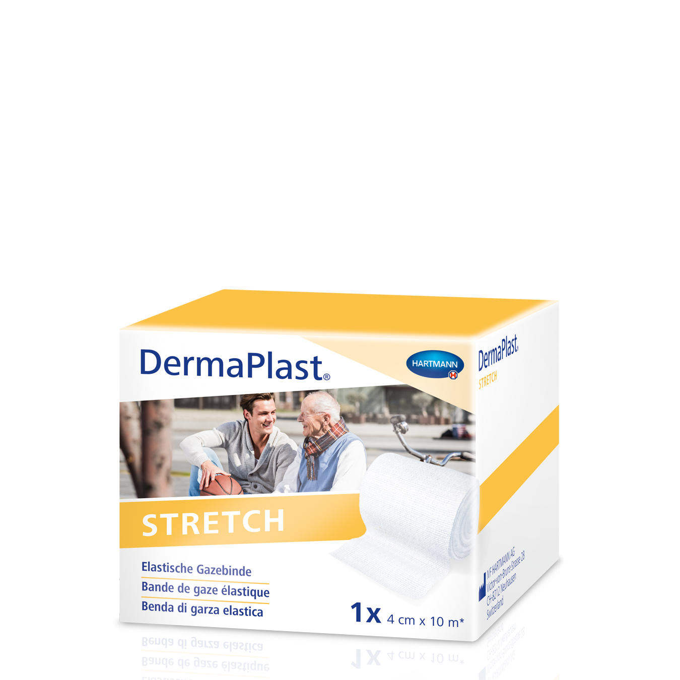 DermaPlast Stretch elatische Gazebinde 4cmx10m weiss