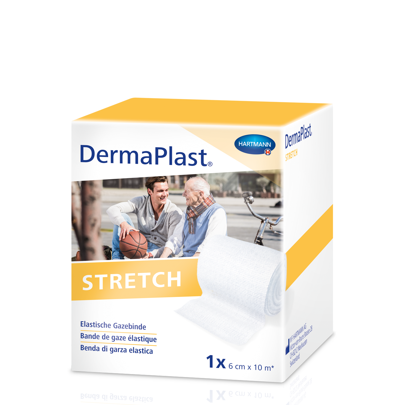 DermaPlast Stretch elatische Gazebinde 6cmx10m weiss