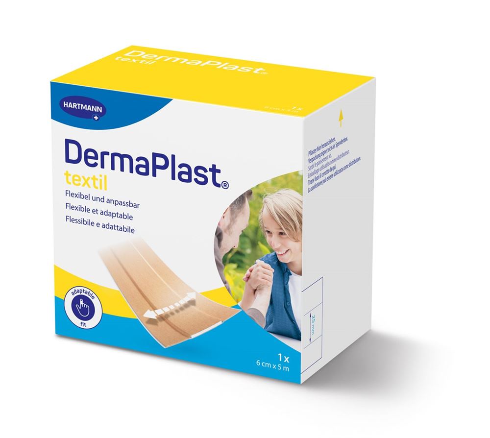DermaPlast Textil Schnellverband 6cmx5m beige