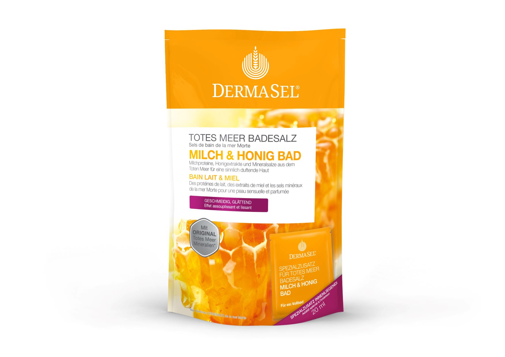 DermaSel Badesalz Milch & Honig deutsch/französisch Btl 400 g