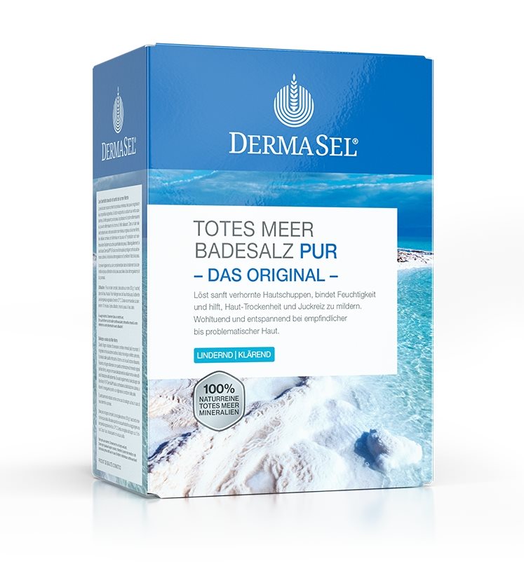 DermaSel Badesalz PUR deutsch französisch italienisch Karton 1.5 kg