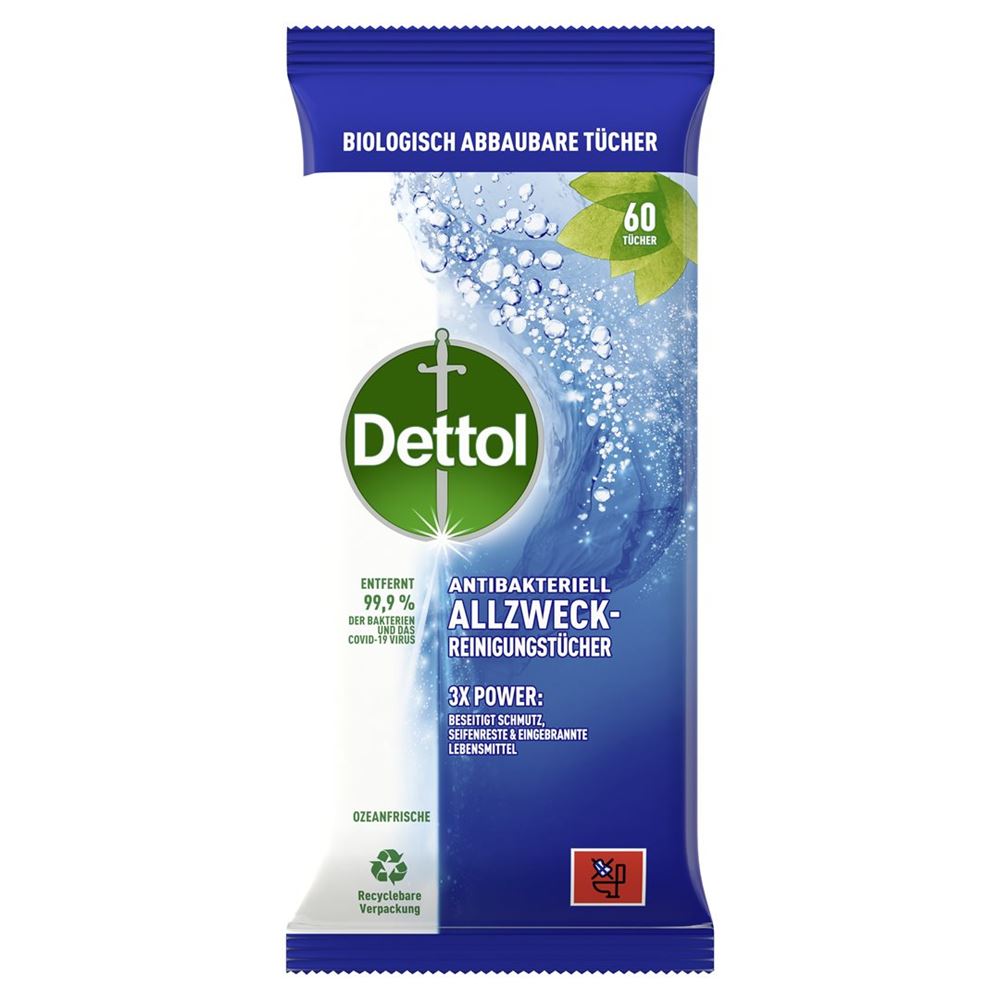 Dettol Allzweck-Reinigungstücher Ozeanfrische 60 Stk