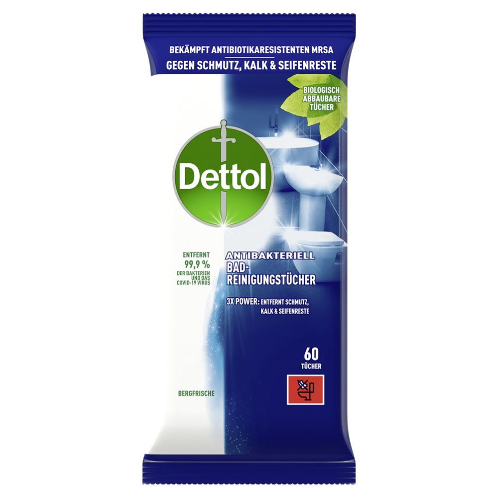 Dettol Badreinigungstücher Bergfrische 60 Stk