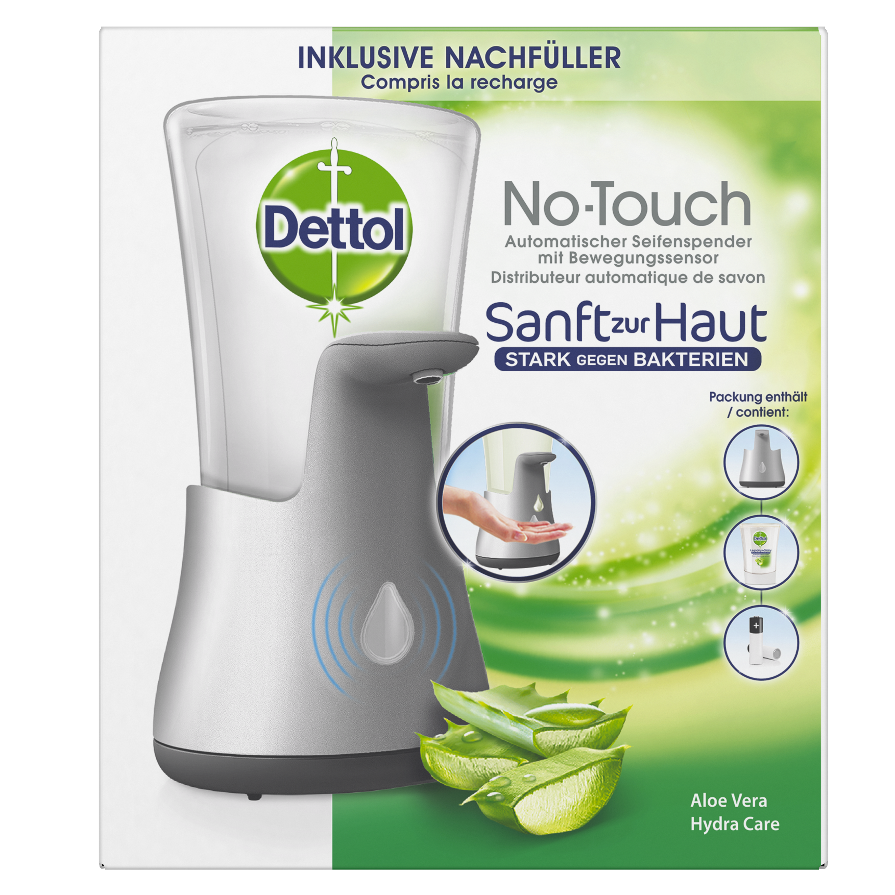 Dettol No-Touch Starter-Set weiss Aloe Vera 250 ml