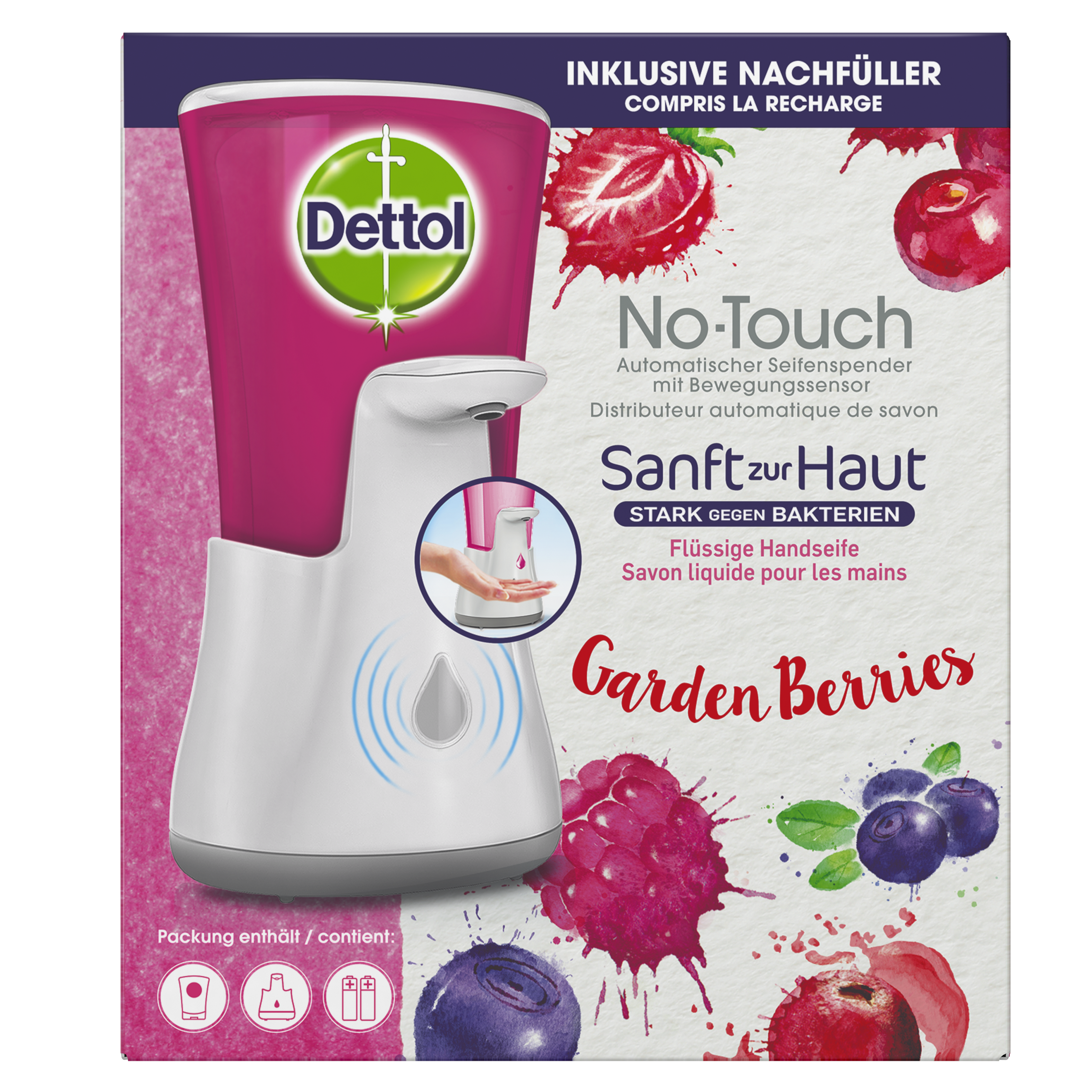Dettol No-Touch Starter Set weiss Gardenberries 250 ml