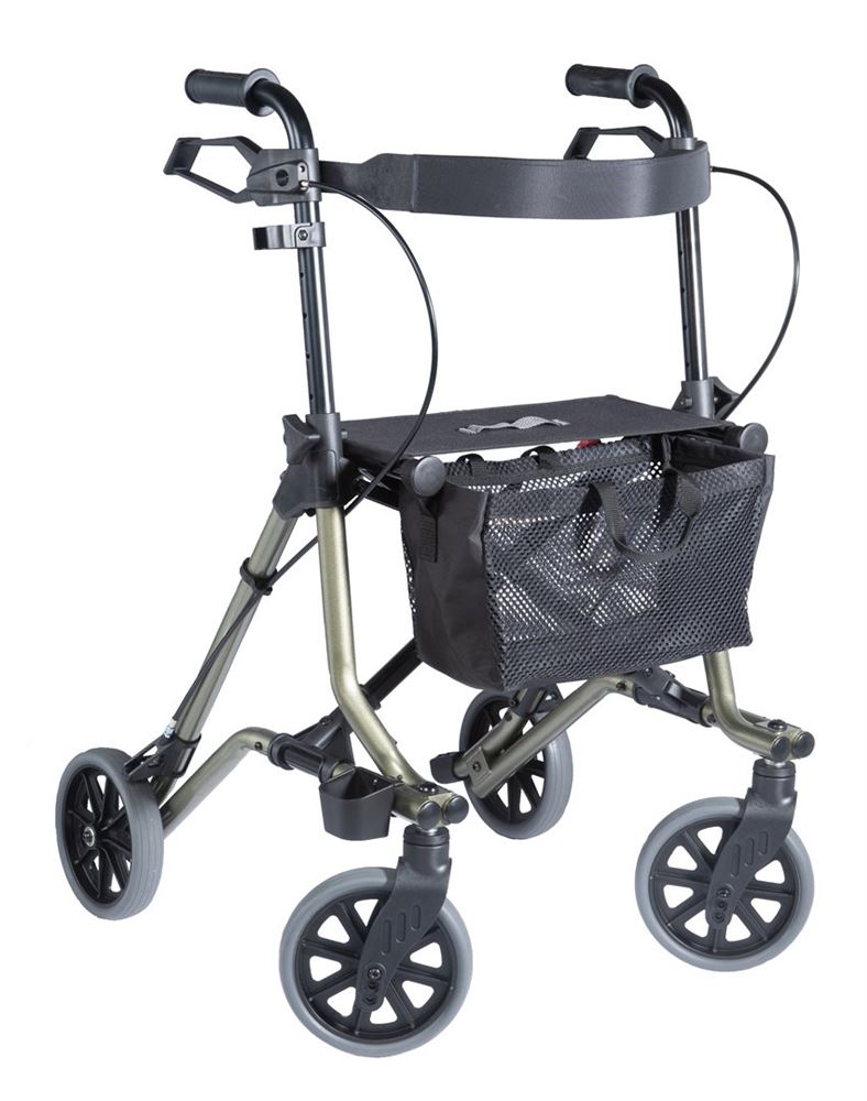 Dietz Rollator Taima M C1 mit Stockhalter Rückenlehne grün metallic
