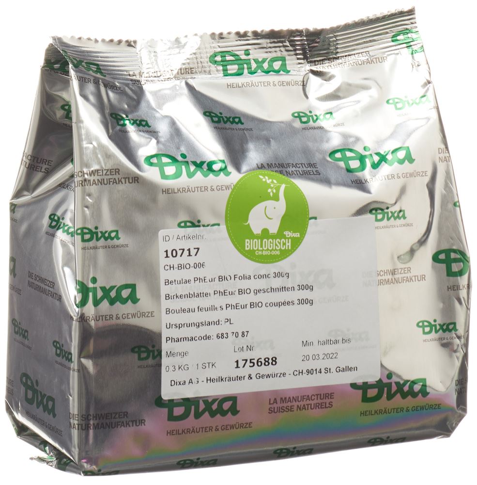 Dixa Birkenblätter PhEur BIO geschnitten 300 g