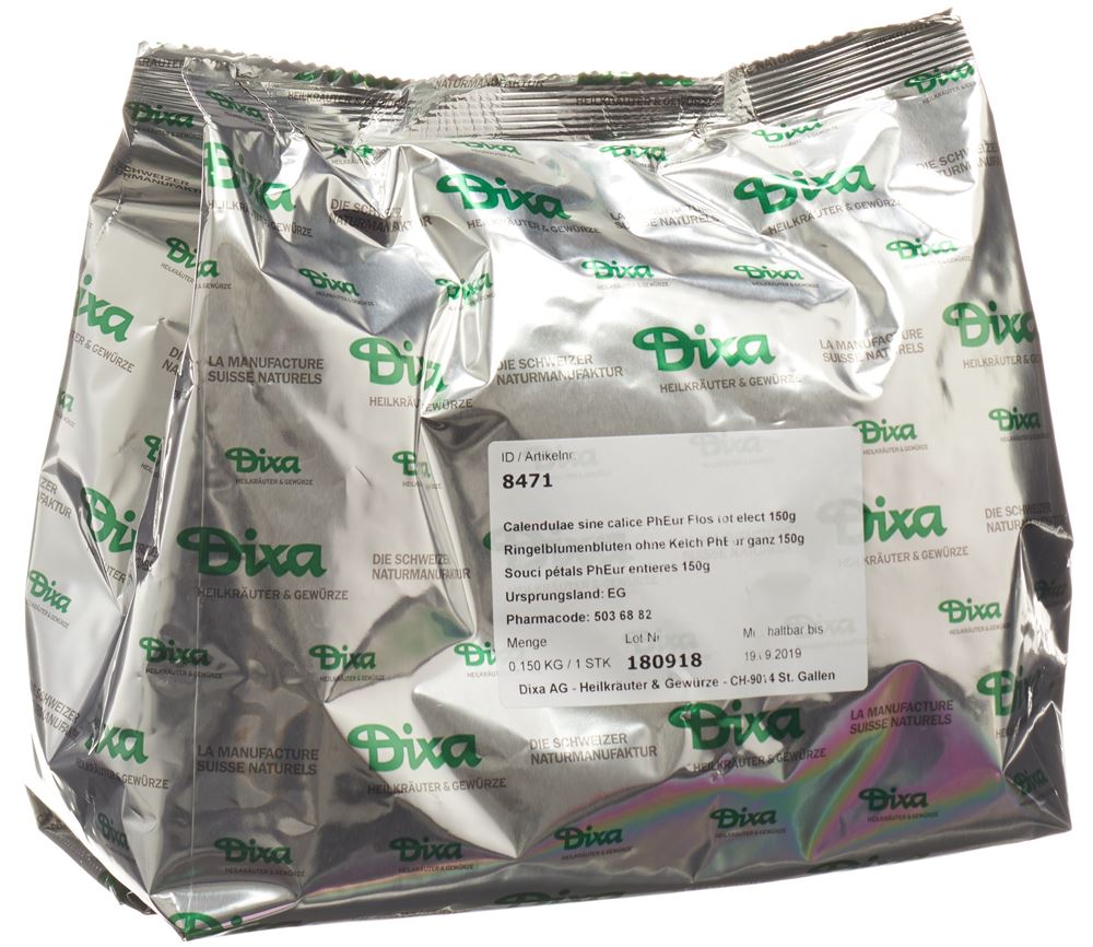 Dixa Ringelblumenblüten ohne Kelch PhEur ganz 150 g