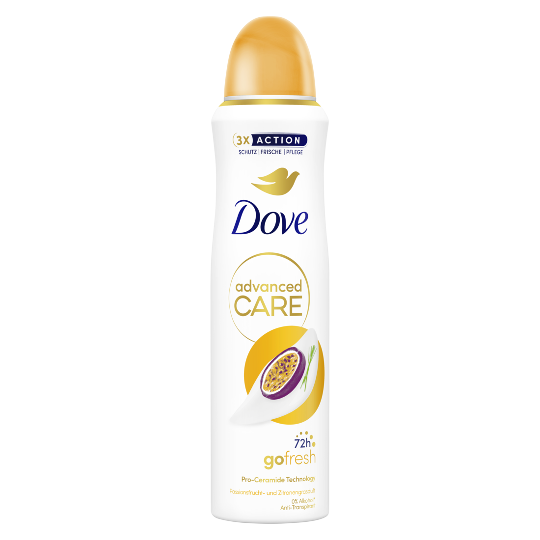 Dove Deodorant Aerosol Spray Advanced Care Passionsfrucht 150 ml