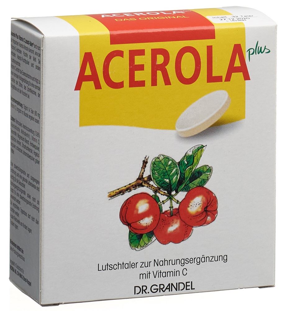 Dr Grandel Acerola Plus Lutschtaler Vitamin C 32 Stk
