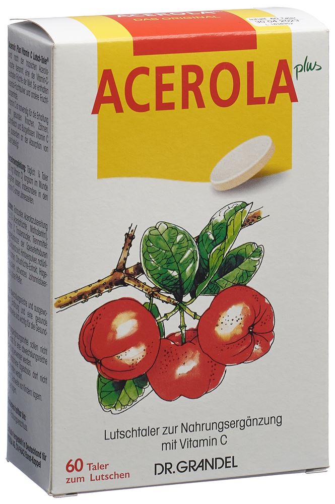 Dr Grandel Acerola Plus Lutschtaler Vitamin C 60 Stk