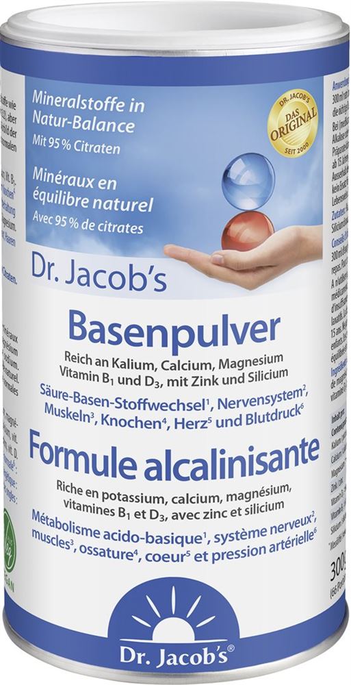 Dr. Jacob’s Basenpulver Original Citrat-Mineralstoffe Kalium Magnesium Calcium Ds 300 g