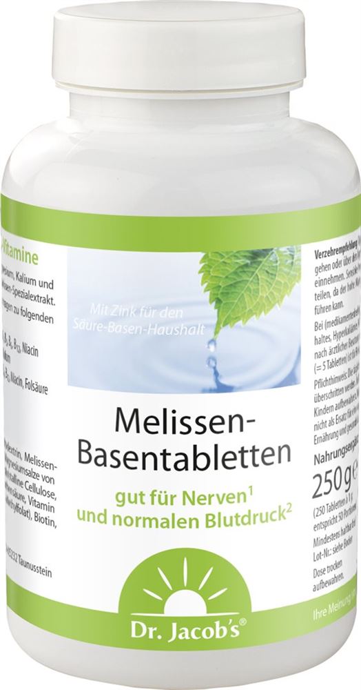 Dr. Jacob's Melissen-Basentabletten Citrat-Mineralstoffe Ds 250 Stk