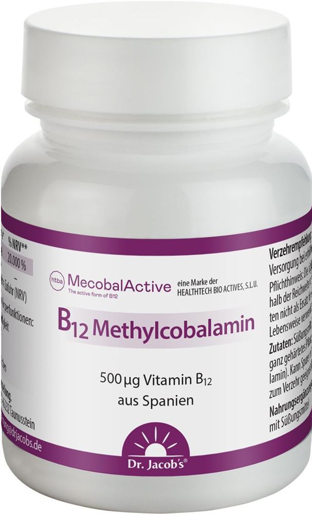 Dr. Jacob’s Vitamin B12 Methylcobalamin Lutschtabl hochdosiert vegan Ds 60 Stk