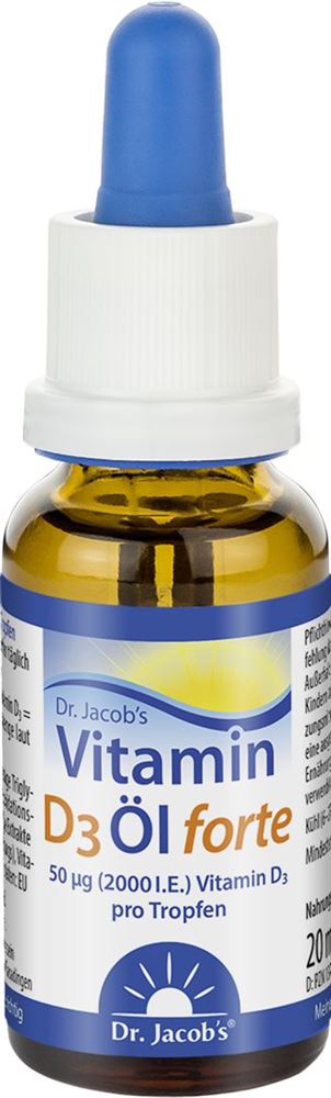Dr. Jacob’s Vitamin D3 Öl forte 2000 IE hochdosiert Pip Fl 20 ml