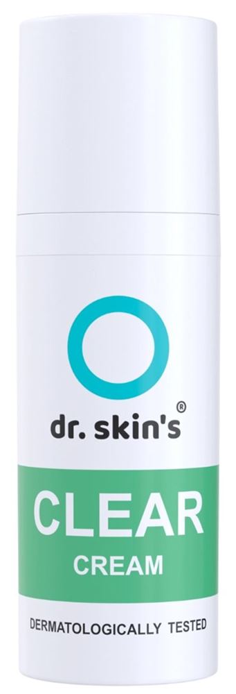 dr. skin's Clear Cream Anti-Pickel Feuchtigkeitscreme für fettige und Mischhaut dermatologisch getestet Disp 50 ml