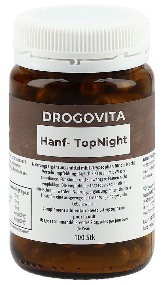 Drogovita Hanf TopNight Kaps Glas 100 Stk