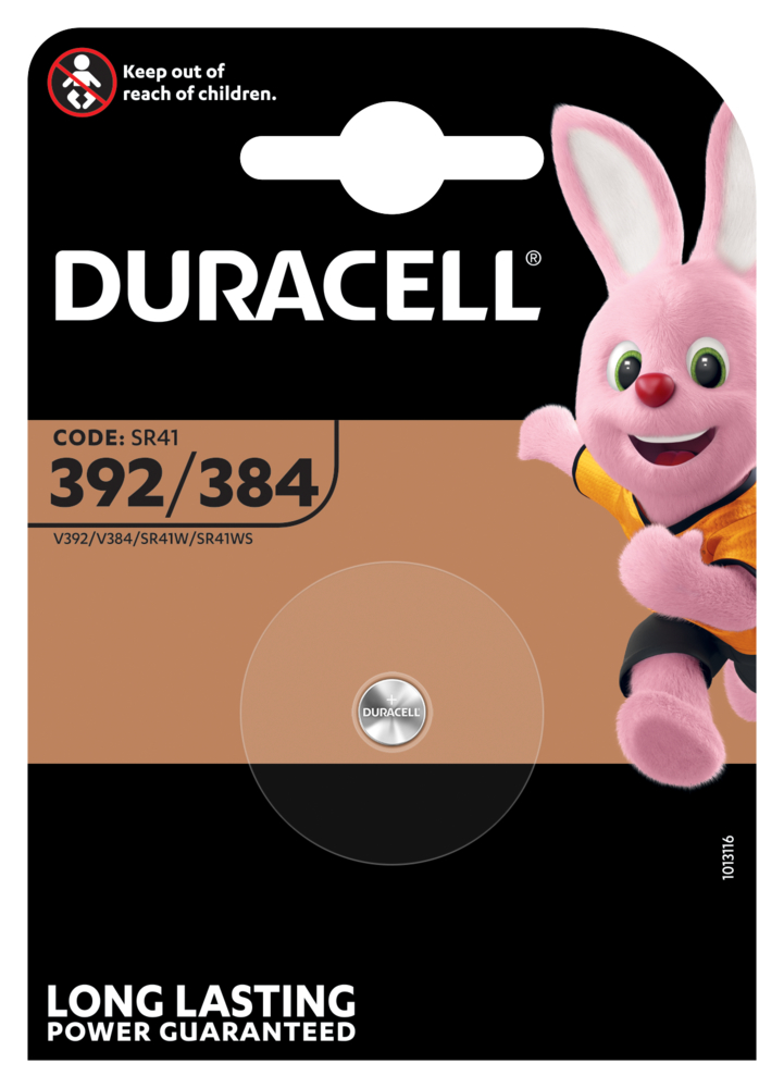 Duracell Batterie 392/384/Sr41/Ag3 1.55 B1 XL