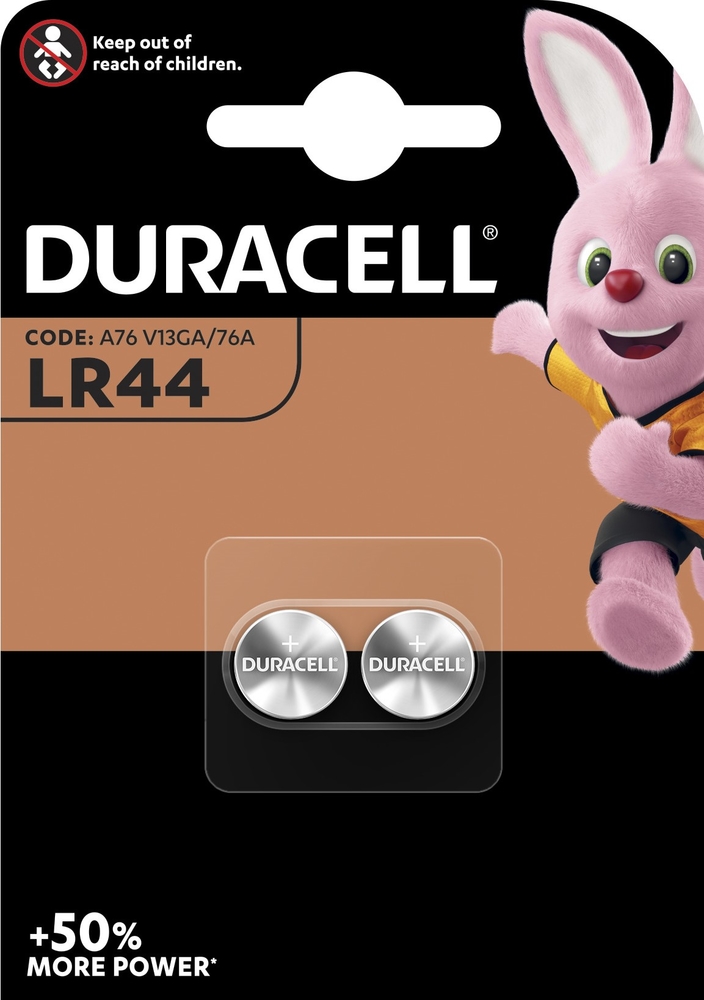 Duracell Batterie für Uhr+Rechner Lr44 1.5V 2 Stk