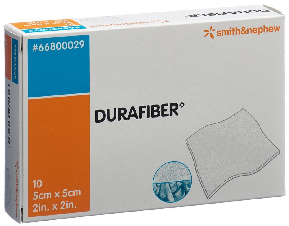 Durafiber Wundauflage 5x5cm steril 10 Stk