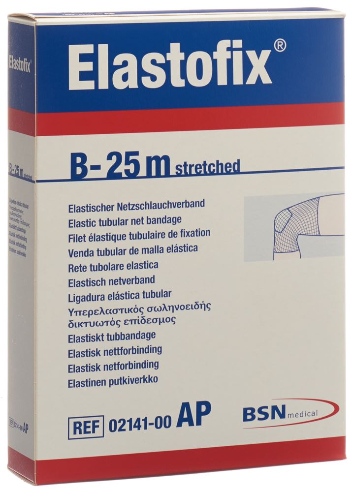 Elastofix Netz Schlauchverband B 25m Kopf klein