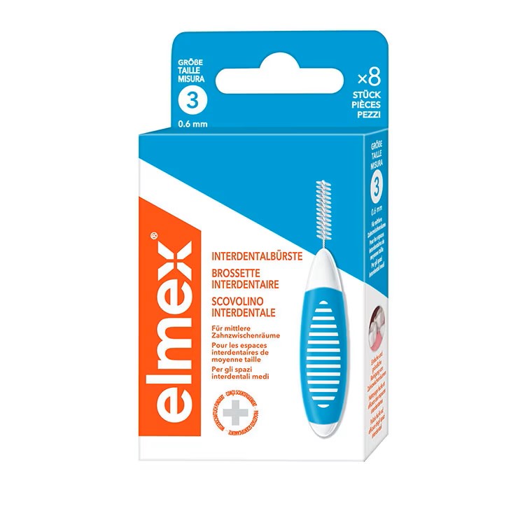 elmex Interdentalbürsten 0.6mm blau 8 Stk