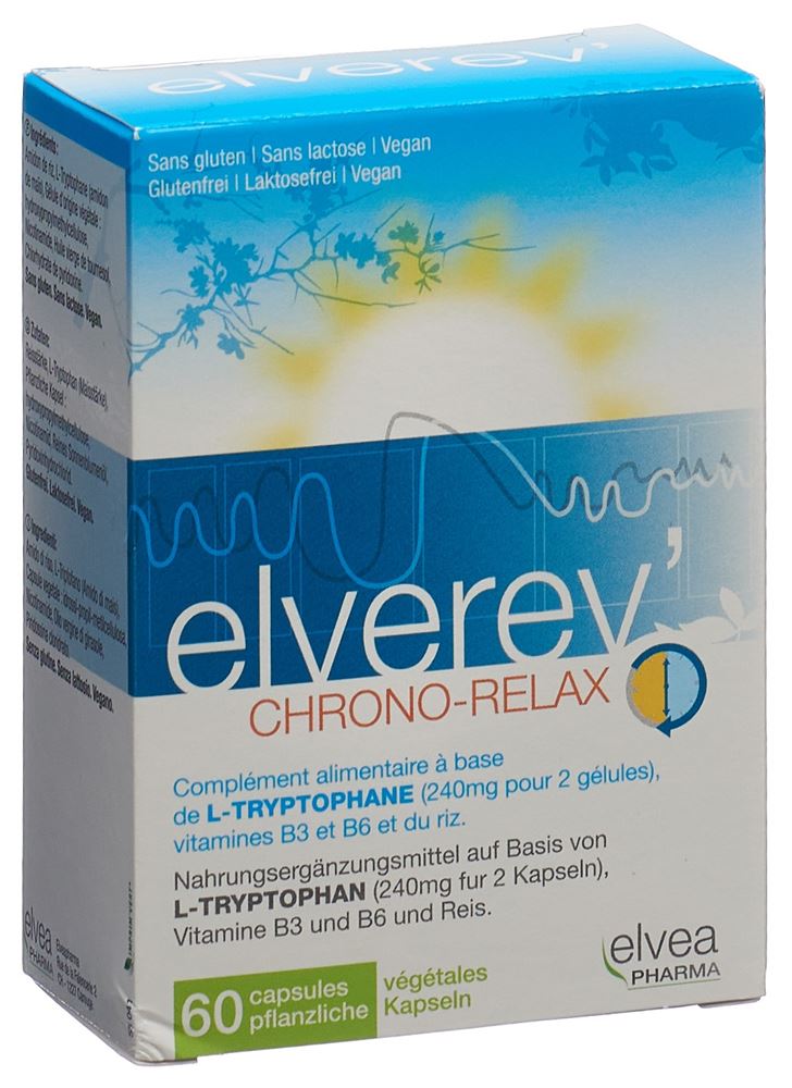 Elverev’ Chrono-Relax L-Tryptophan Kapseln 60 Stück