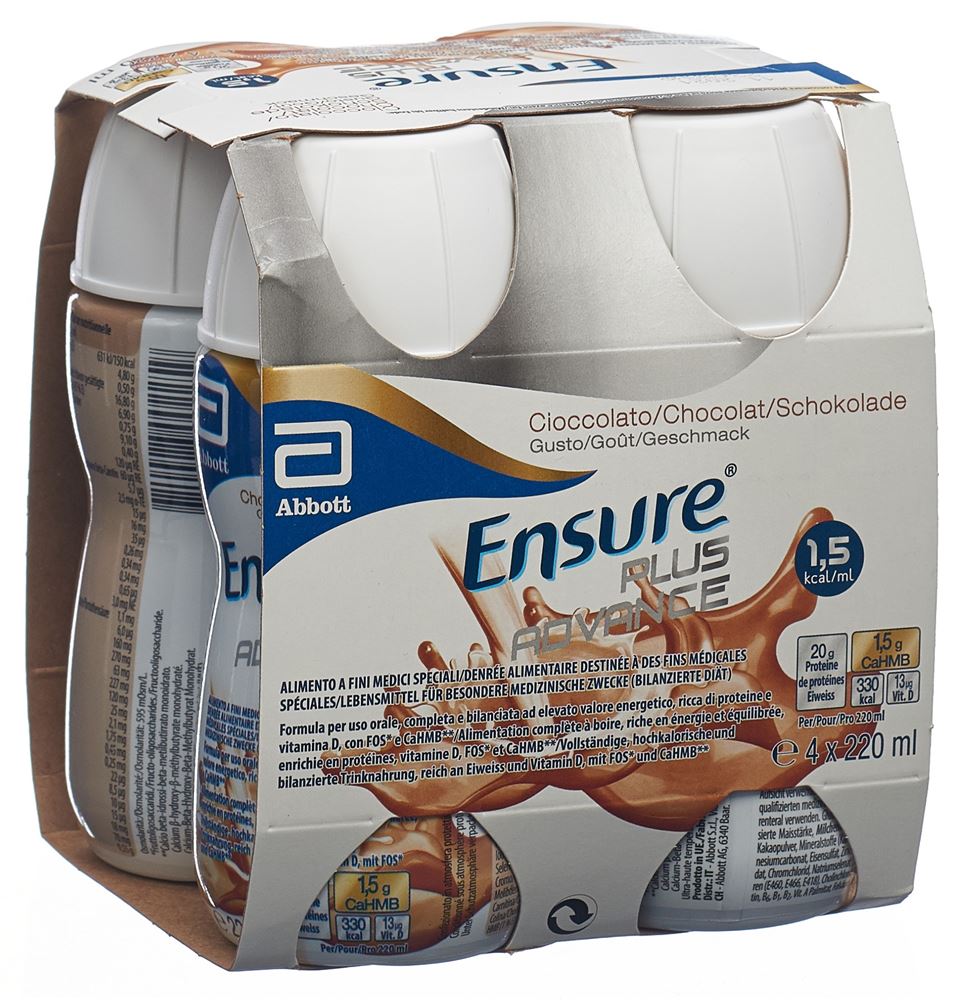 Ensure Plus Advance Schokolade 4 x 220 ml