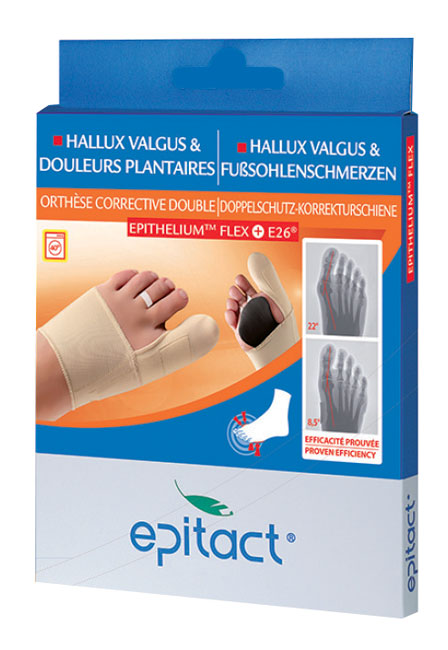 Epitact flexible Doppelschutz Korrekturbandage Hallux valgus TAG L 23-24.5cm rechts