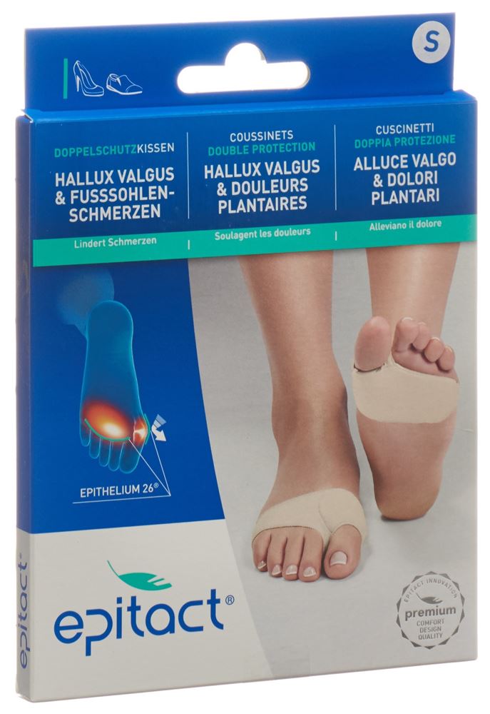 Epitact Fusskissen Doppelschutz S < 24cm 1 Paar