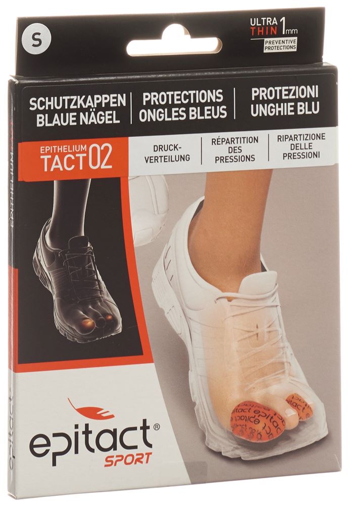 Epitact Sport Zehenschutzkappe bei blauen Nägeln S 23mm 2 Stk