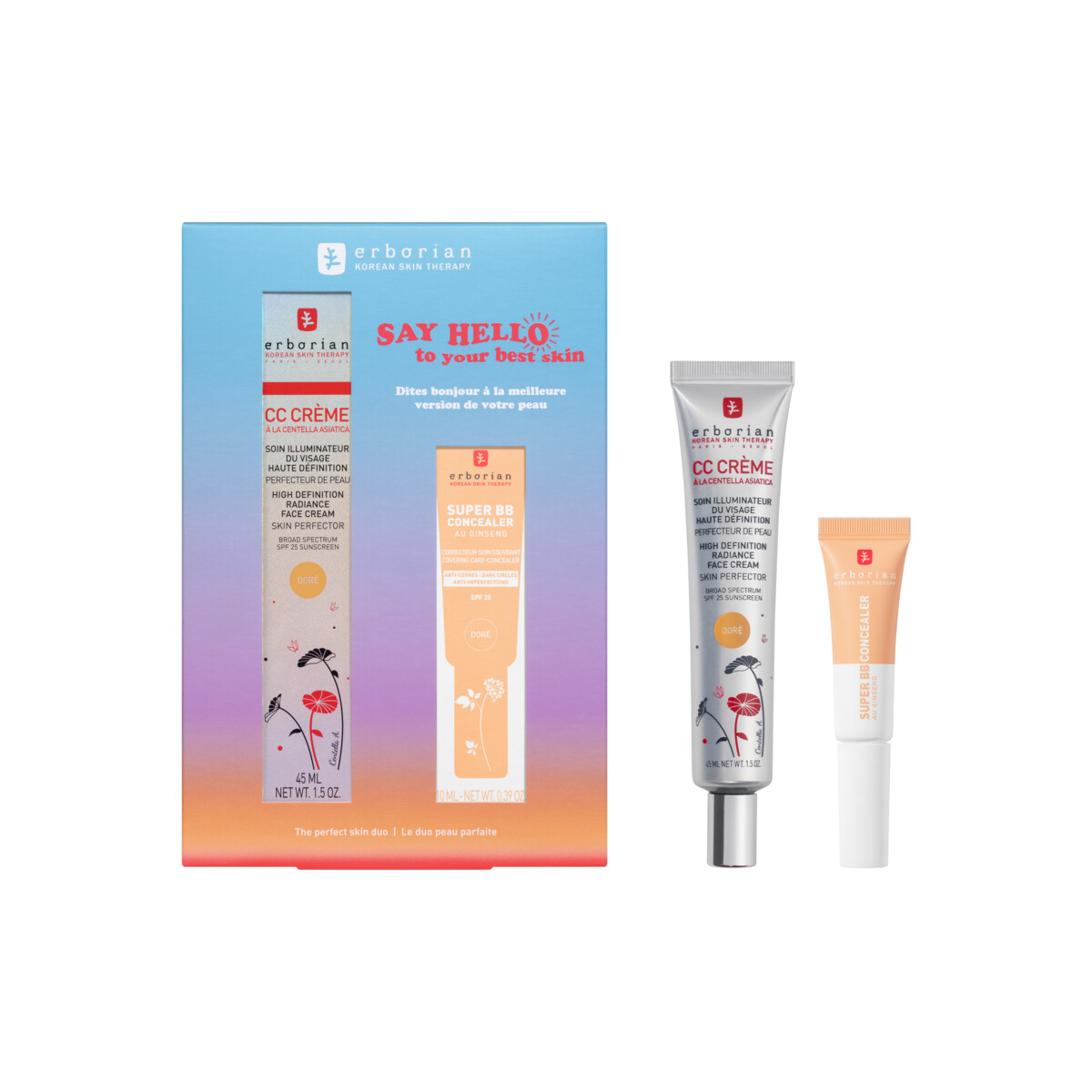 Erborian KIT CC Creme Super BB Concealer dore 2 Stk