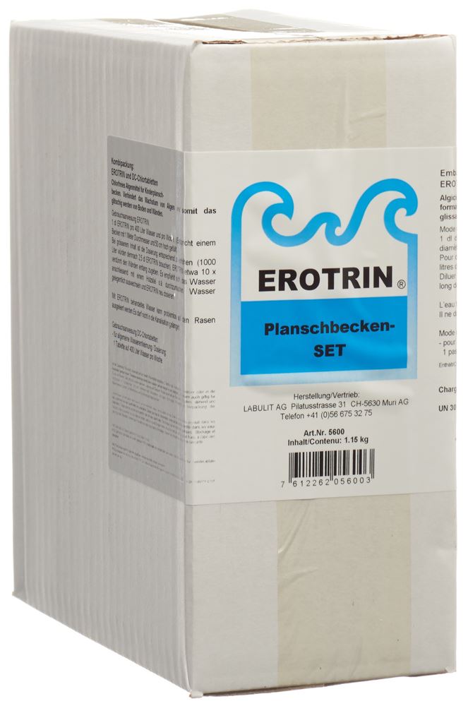 Erotrin Planschbecken Set Antialgen/Chlor 1.2 kg