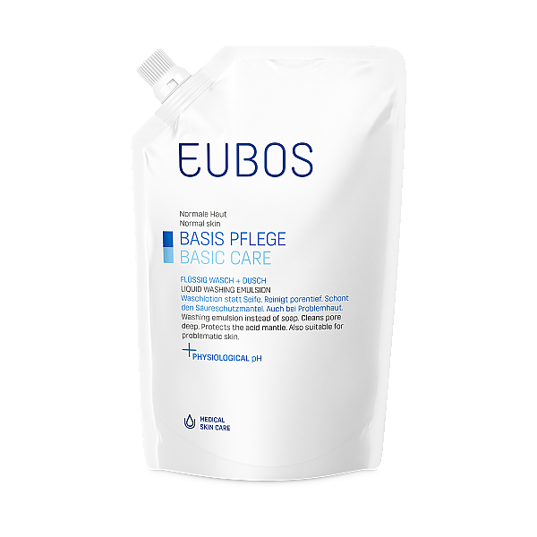 Eubos Seife liquide unparfümiert blau refill Btl 400 ml