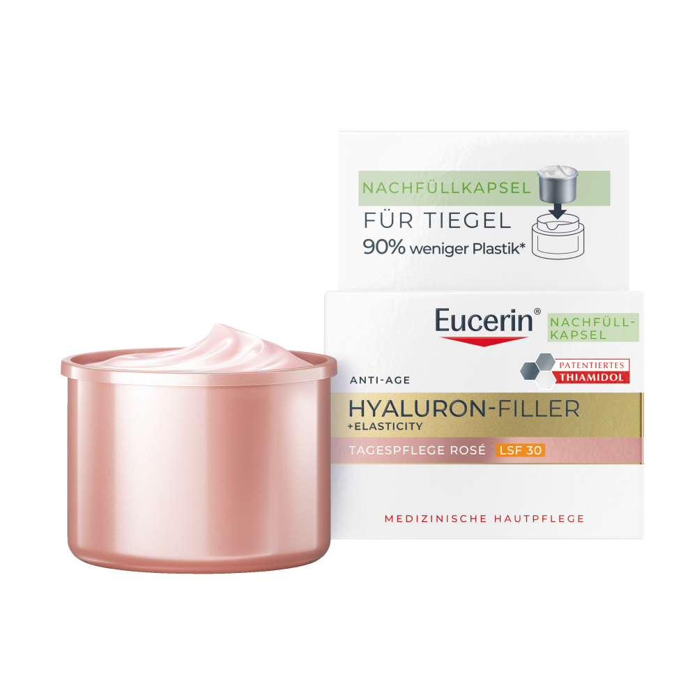 Eucerin Hyaluron-Filler + Elasticity Tagespflege Rose Lsf30 Refill Topf 50 ml