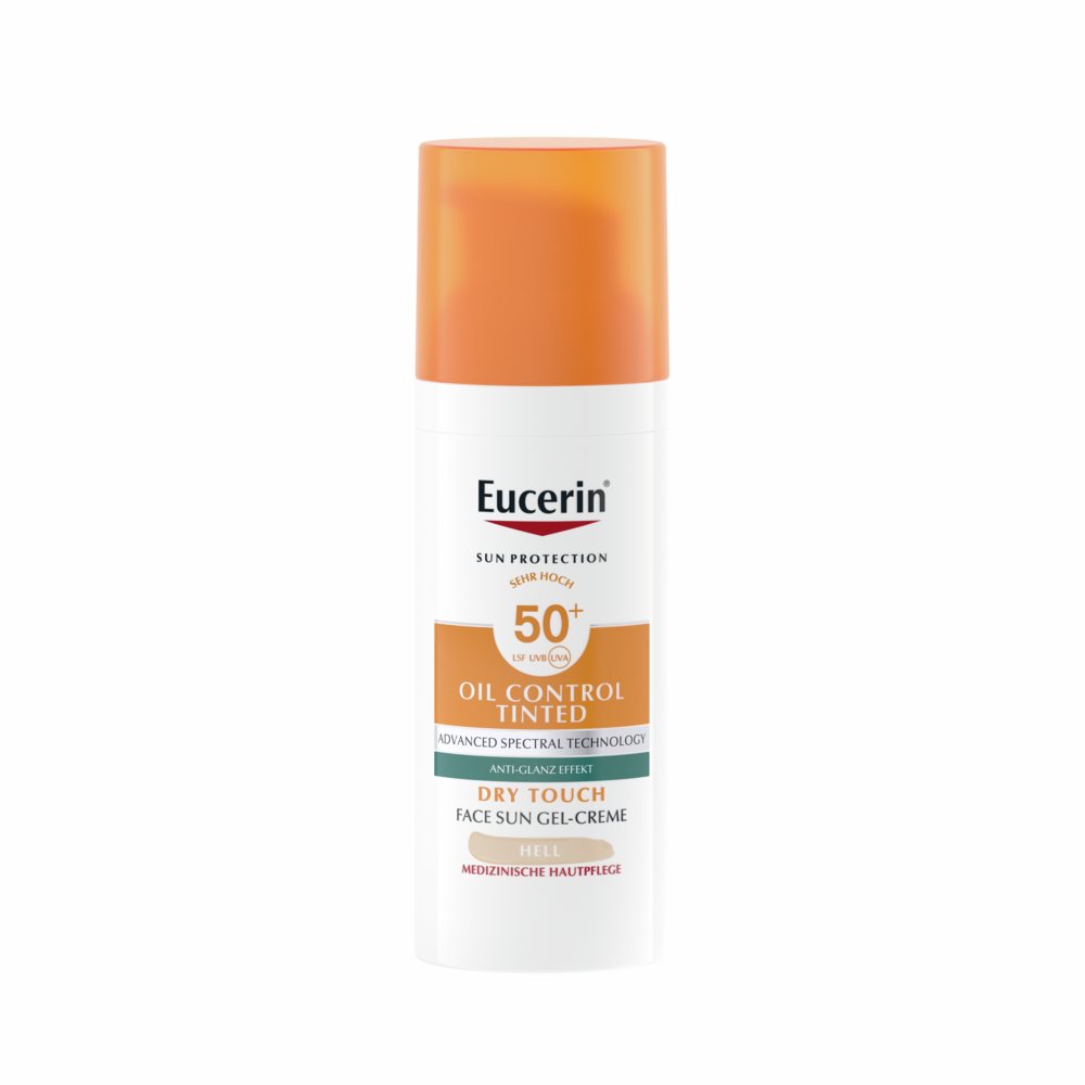 Eucerin SUN Face Oil Control Gel-Creme getönt hell Lsf50+ Disp 50 ml