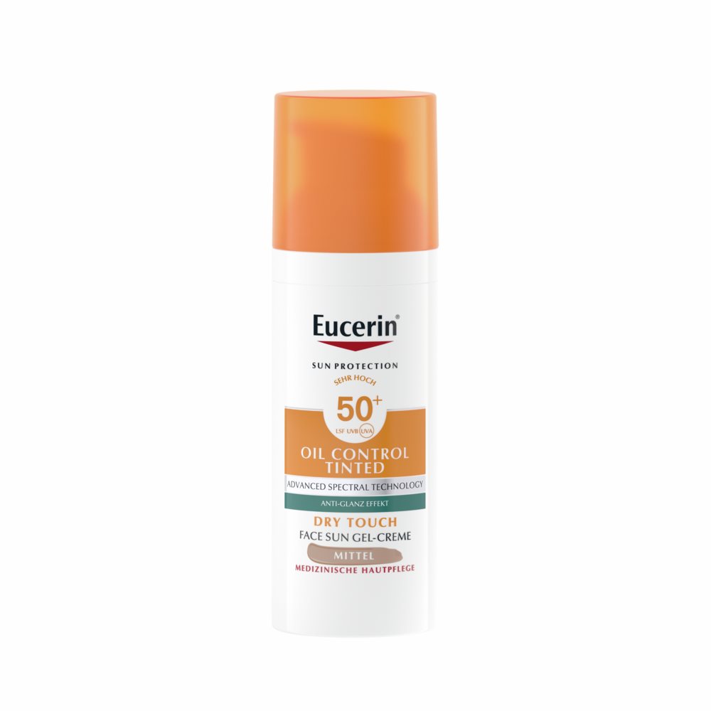 Eucerin SUN Face Oil Control Gel-Creme getönt medium Lsf50+ Disp 50 ml