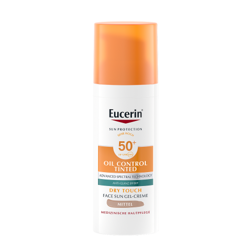 Eucerin SUN Face Oil Control Gel-Creme getönt medium Lsf50+ Disp 50 ml