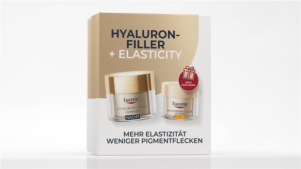 Eucerin Xmas Set Hyaluron-Filler + Elasticity Nachtpflege + Geschenk Hyaluron-Filler + Elasticity Tagespflege Lsf30 20 ml