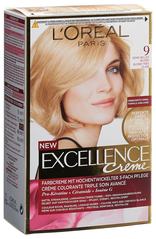 Excellence Creme Triple Protection 9 sehr helles blond