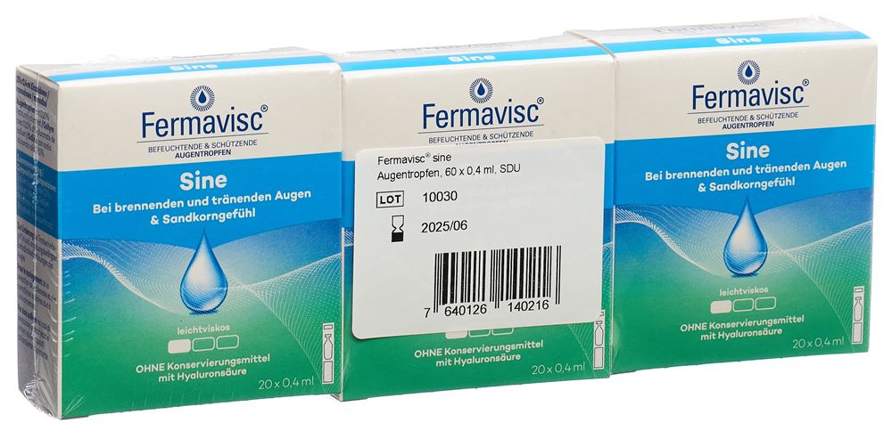 Fermavisc sine Gtt Opht 60 Monodos 0.4 ml