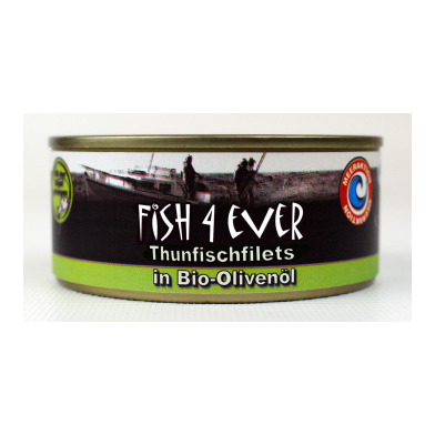 Fish4Ever Thunfischfilets in Bio-Olivenöl Ds 160 g