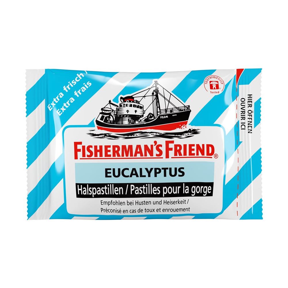 Fisherman'S Friend Eucalyptus-Menthol Pastillen Ohne Zucker Beutel 25 G