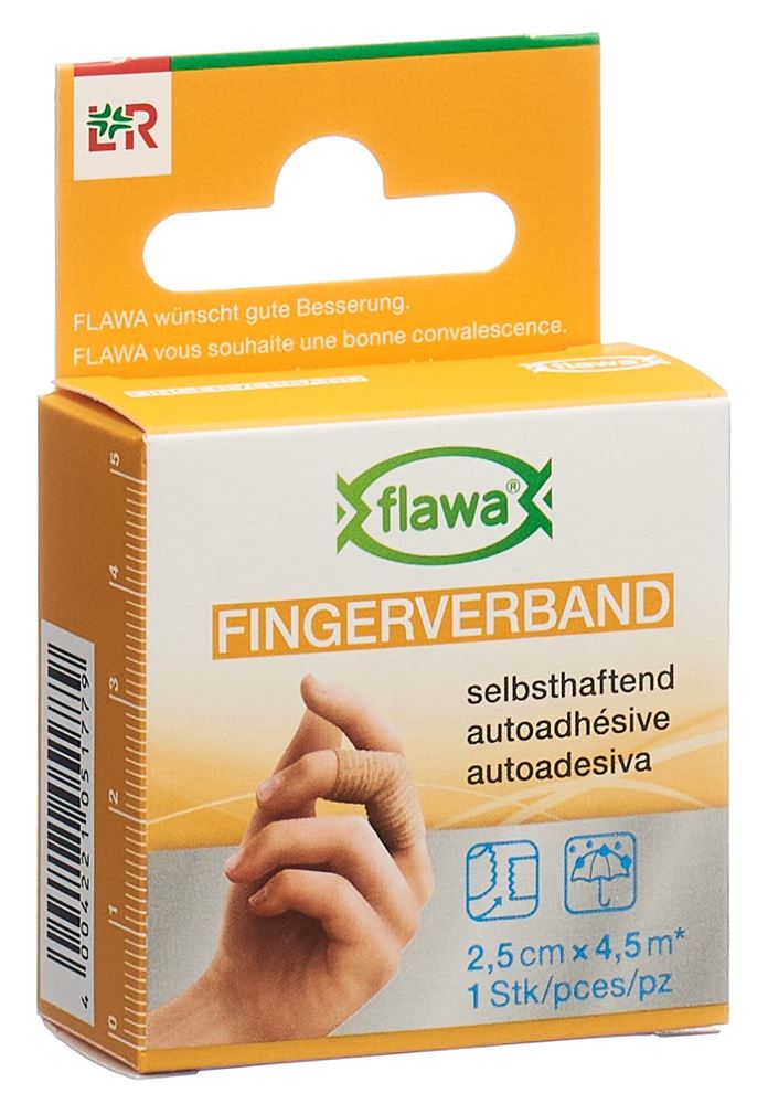 Flawa Fingerverband selbsthaftend 2.5cmx4.5m hautfarbig