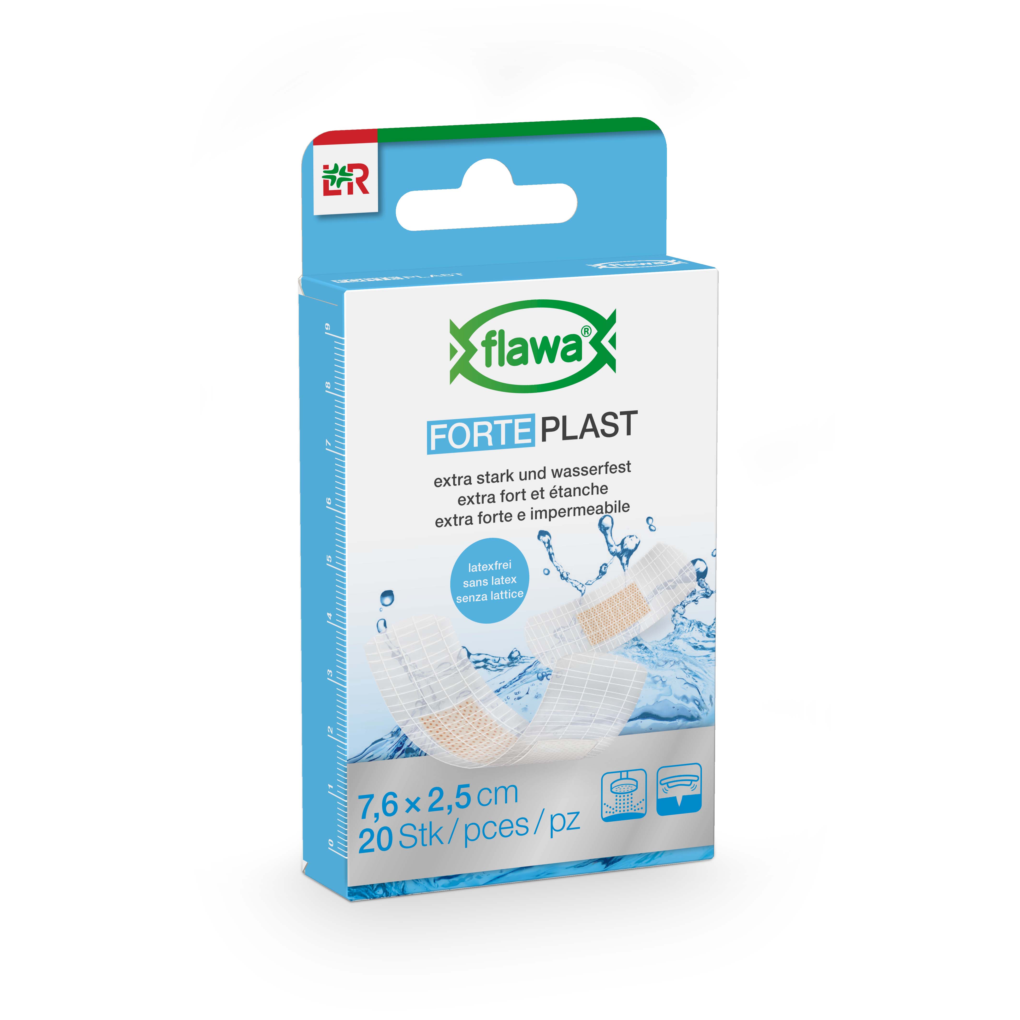 Flawa Forte Plast 2.5x7.6cm transparent 20 Stk