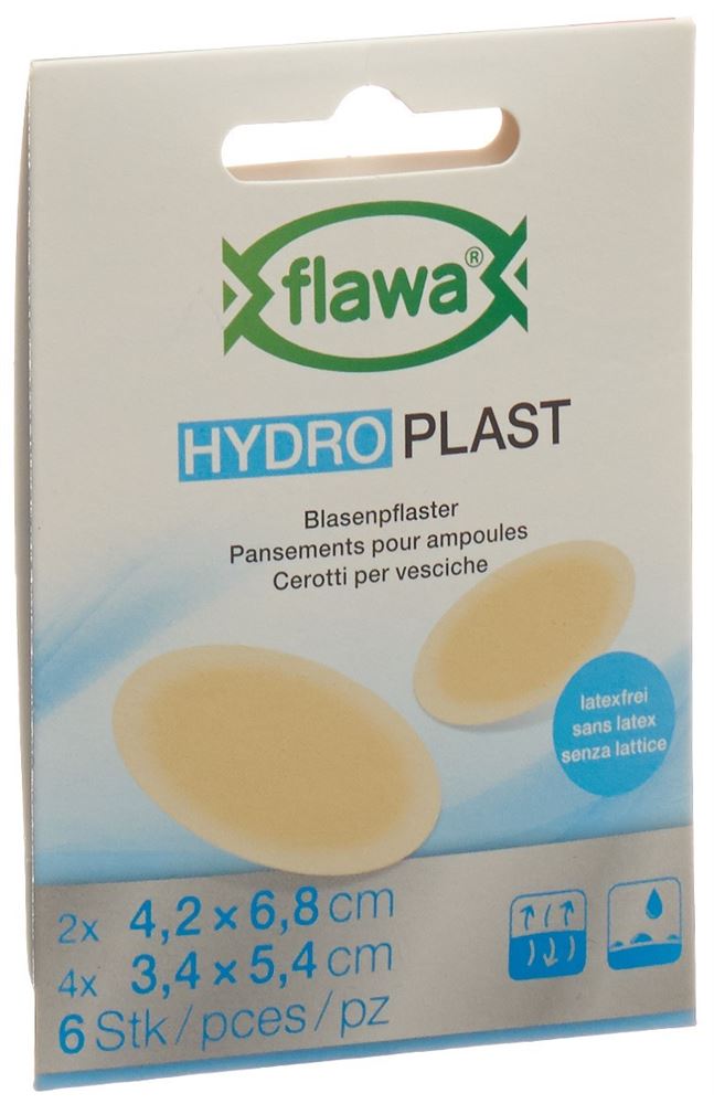 Flawa Hydro Plast Blasenpflaster 2 Grössen 6 Stk
