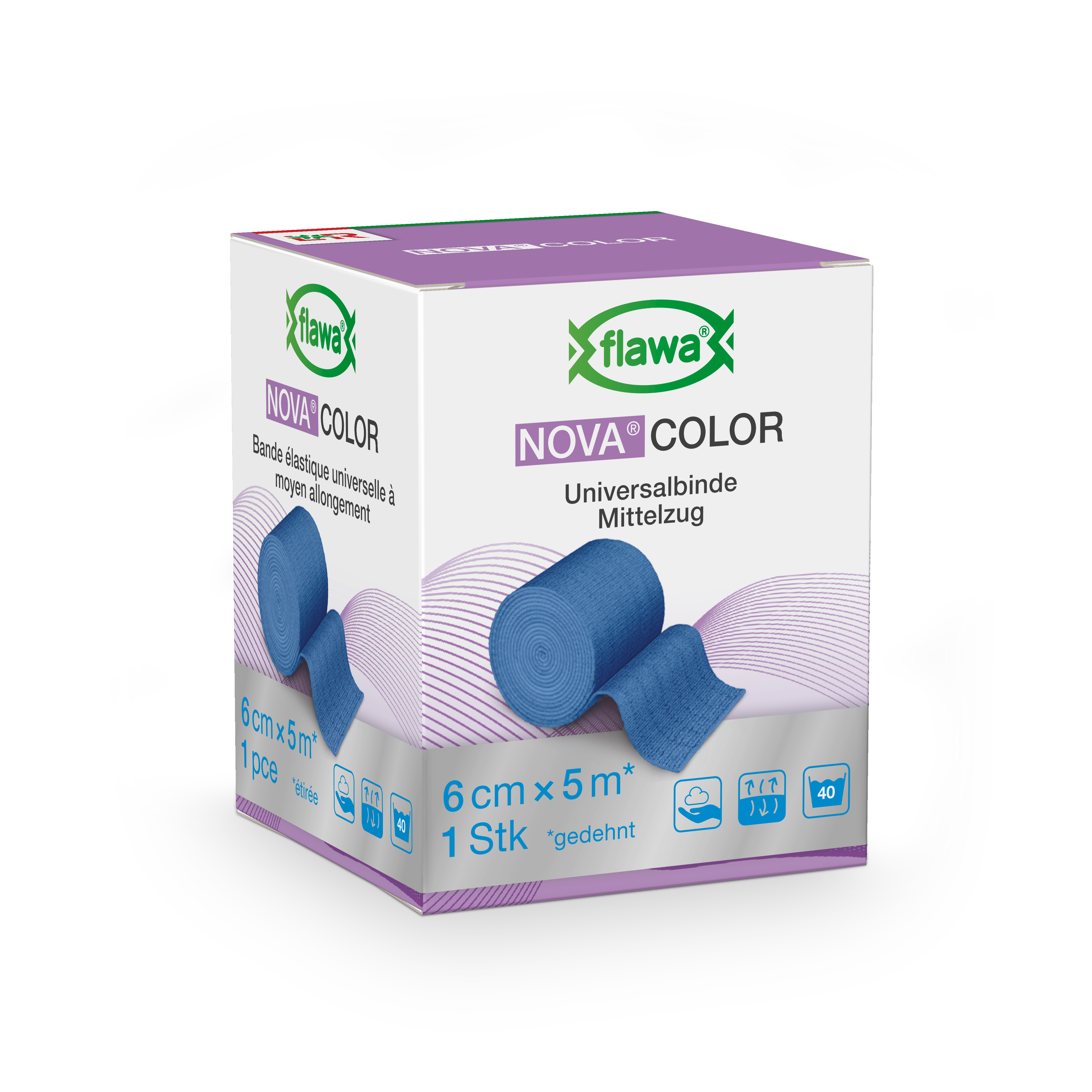 Flawa Nova Color Idealbinde 6cmx5m blau