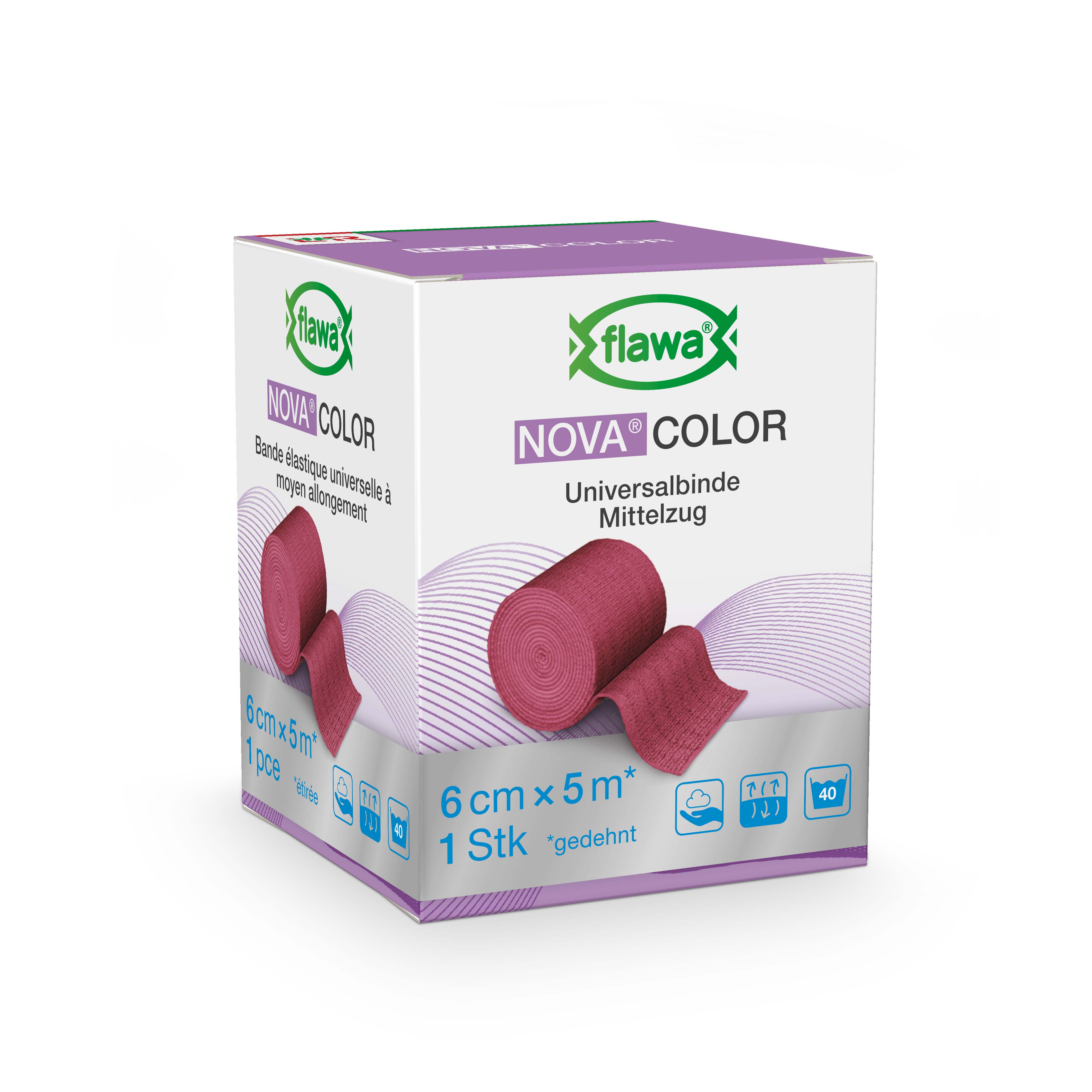 Flawa Nova Color Idealbinde 6cmx5m rot